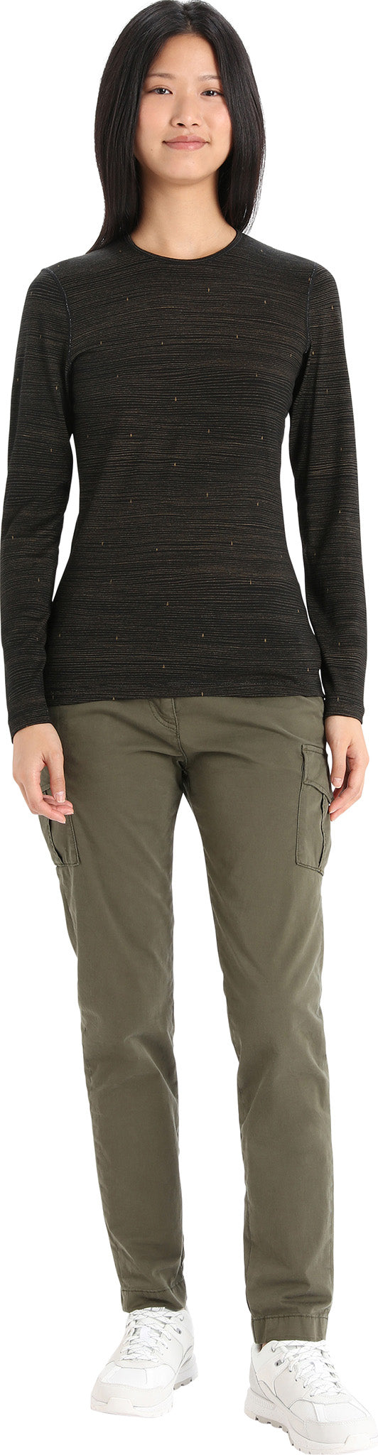 200 Oasis Women's Long Sleeve Crewe Base Layer Top - Thermal Underwear for Cold Weather, Hiking & Outdoor Activities