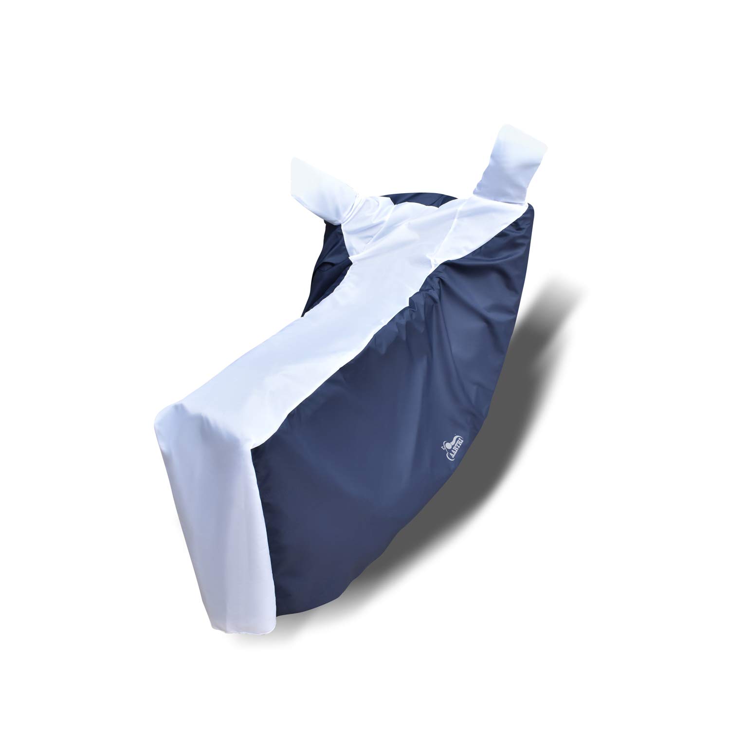 DROHAR UV Protection Dustproof Body Cover for Indus Yo Explor 2022 (BS-2,3,4,6) - Premium Motorcycle Cover for Outdoor Parking & Sun Protection (Strip White)