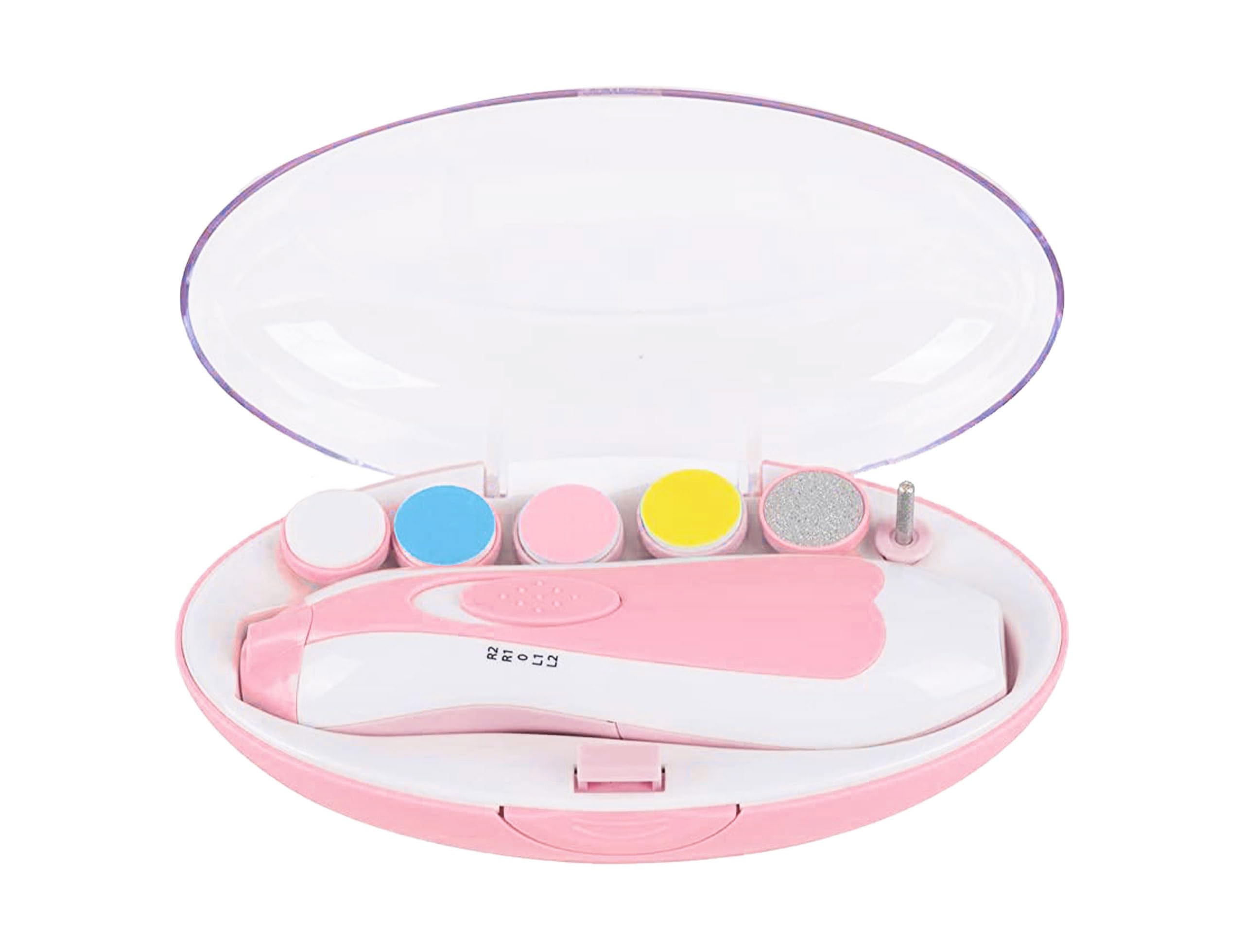 Electric Baby Nail Trimmer & Clipper Set - 6-in-1 Safe Nail File with LED Light for Newborns, Infants & Toddlers - Gentle Fingernail & Toenail Care Kit for Painless Grooming at Home or Travel