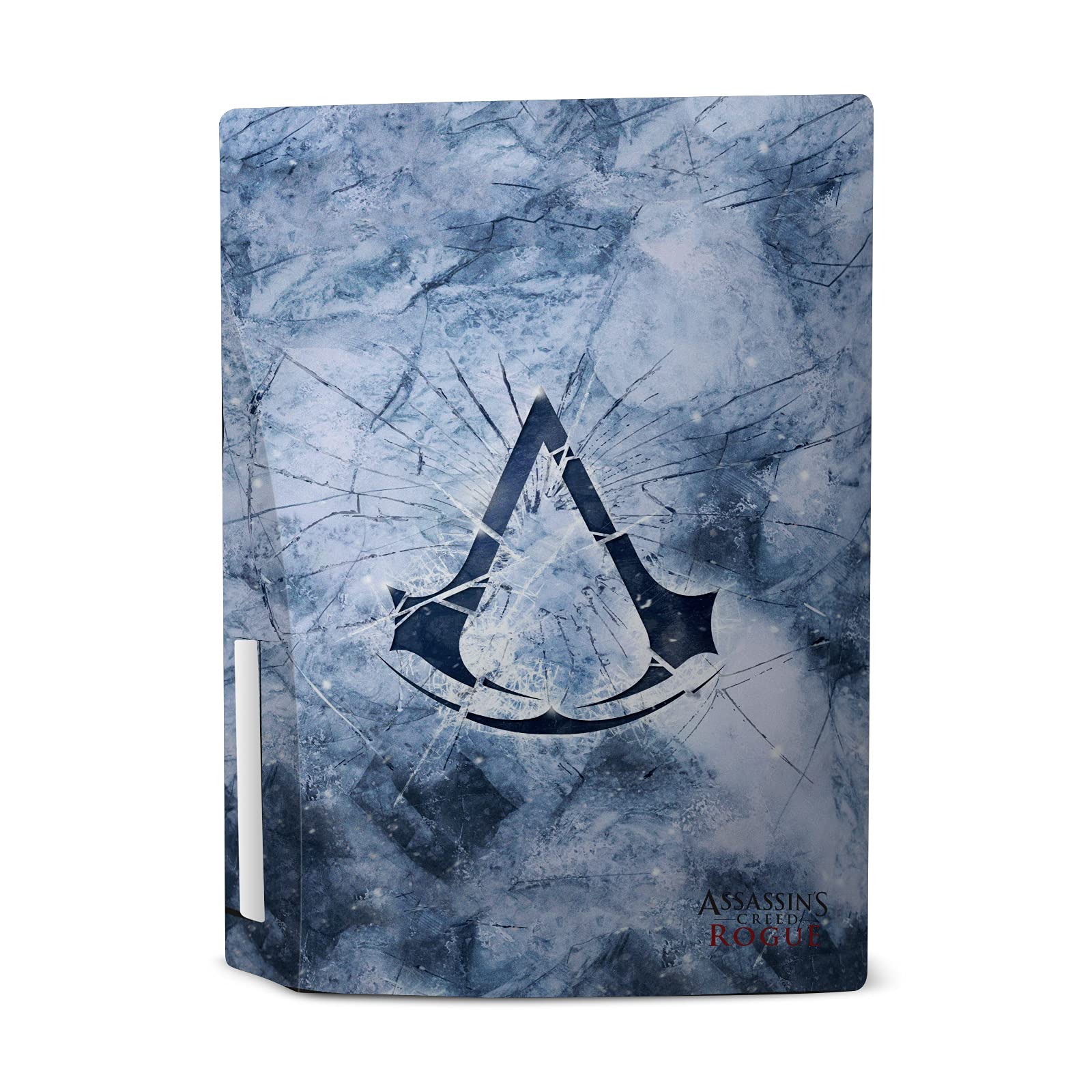 Officially Licensed Assassin's Creed Glacier Logo Gaming Skin Decal for Sony PS5 Disc Edition & DualSense Controller - Protective Vinyl Faceplate Cover for Enhanced Gaming Experience