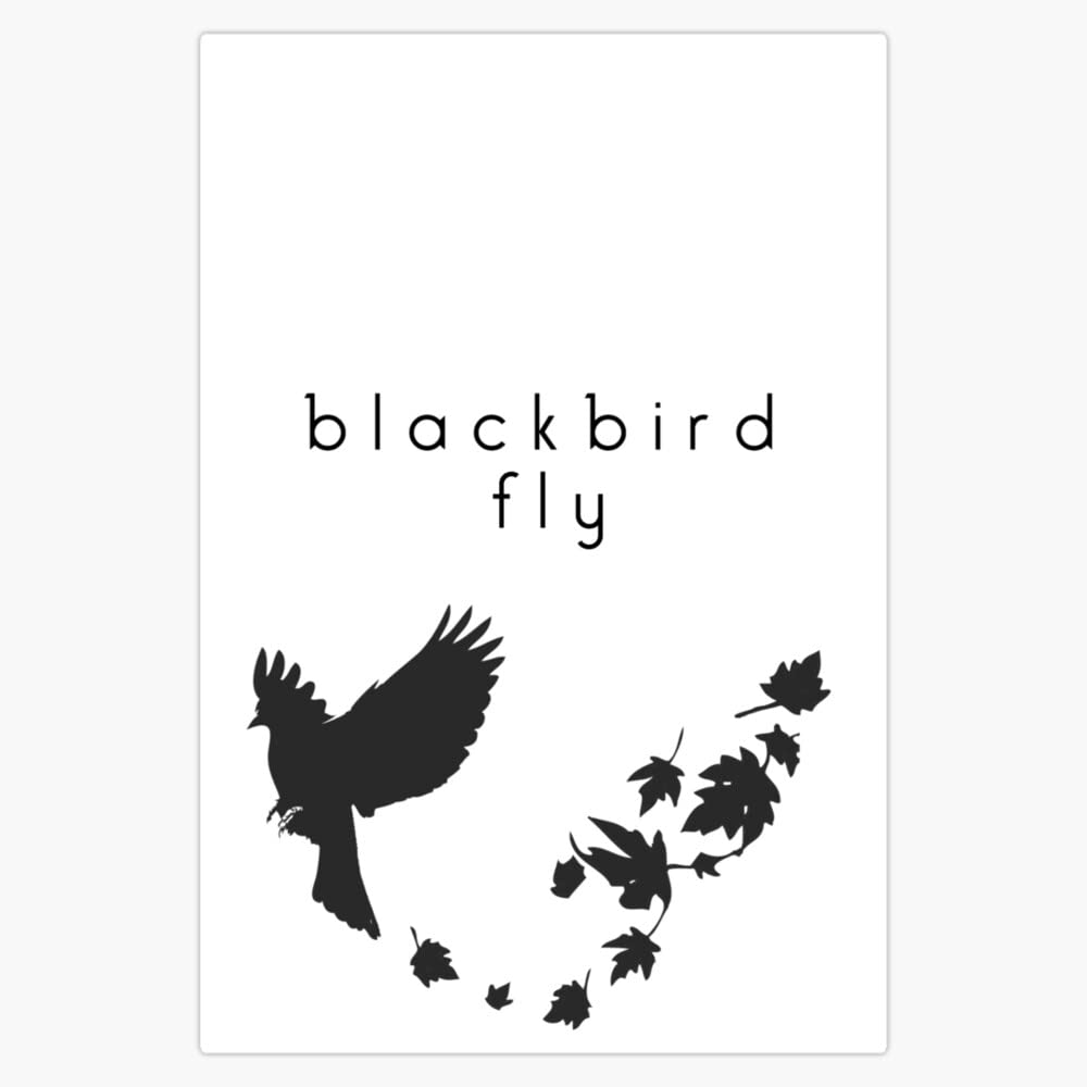 Blackbird Fly Bumper Sticker - Premium Vinyl Decal 5 Inch - Waterproof & Durable Car Decoration for Windows, Laptops, and DIY Projects
