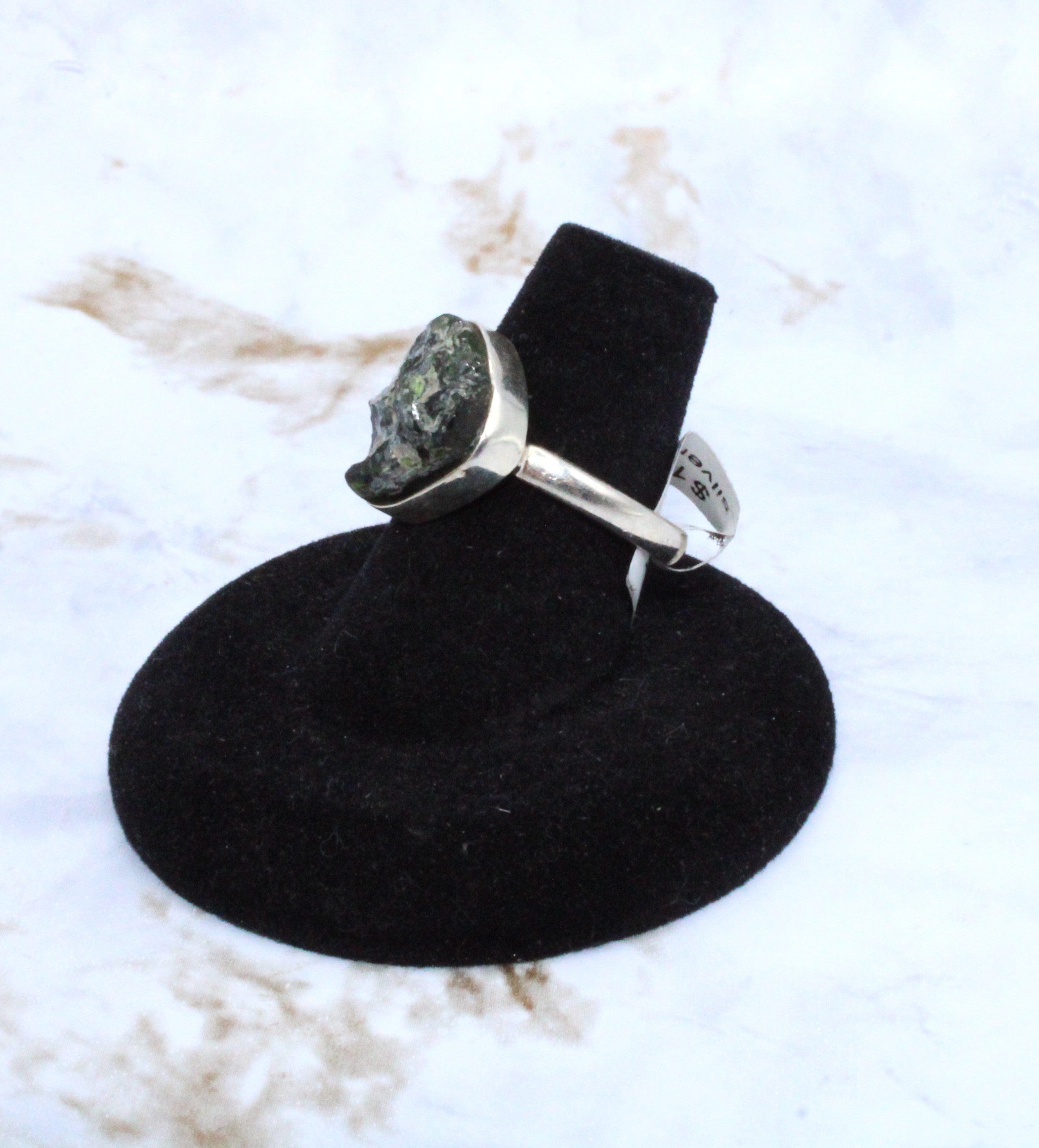 Diopside Sterling Silver Ring - Size 7.5 - Elegant Green Gemstone Jewelry for Women - Perfect for Everyday Wear & Special Occasions