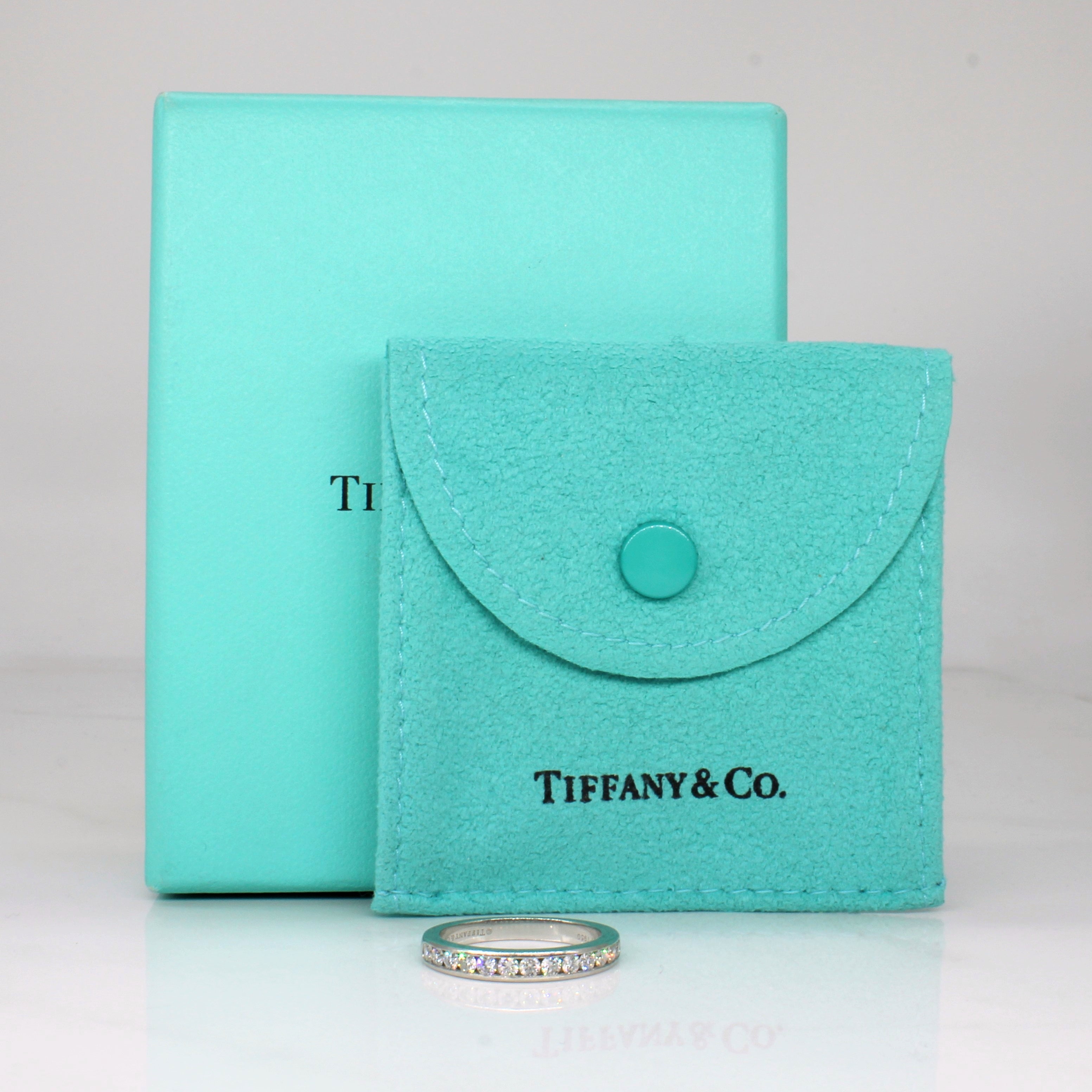Tiffany & Co. Channel Set Diamond Ring - 0.42 Carat Total Weight (CTW) | Size 6.5 | Elegant Wedding Band, Anniversary Gift for Her, Engagement Ring Alternative | Perfect for Proposals, Special Occasions & Everyday Luxury Wear