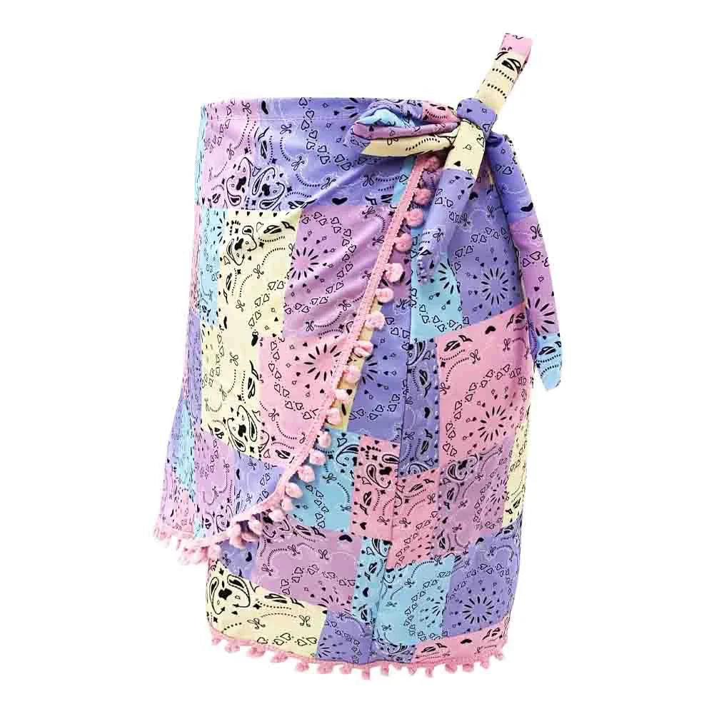 Stylish Pink Candy Love Swim Cover Up Pareo Skirt - Beach Wrap, Poolside Cover, Summer Fashion for Women