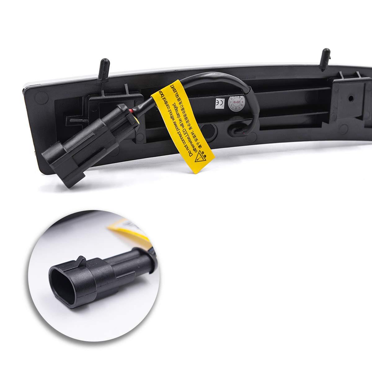 NJSBYL 350z Front Bumper Reflector Replacement - White LED DRL & Amber Turn Signal Kit for 2006-2009 Nissan 350z (LCI Model) - Smoked Lens Z33 DRL Reflectors 26145CF40A - Perfect for Night Driving & Enhanced Vehicle Visibility