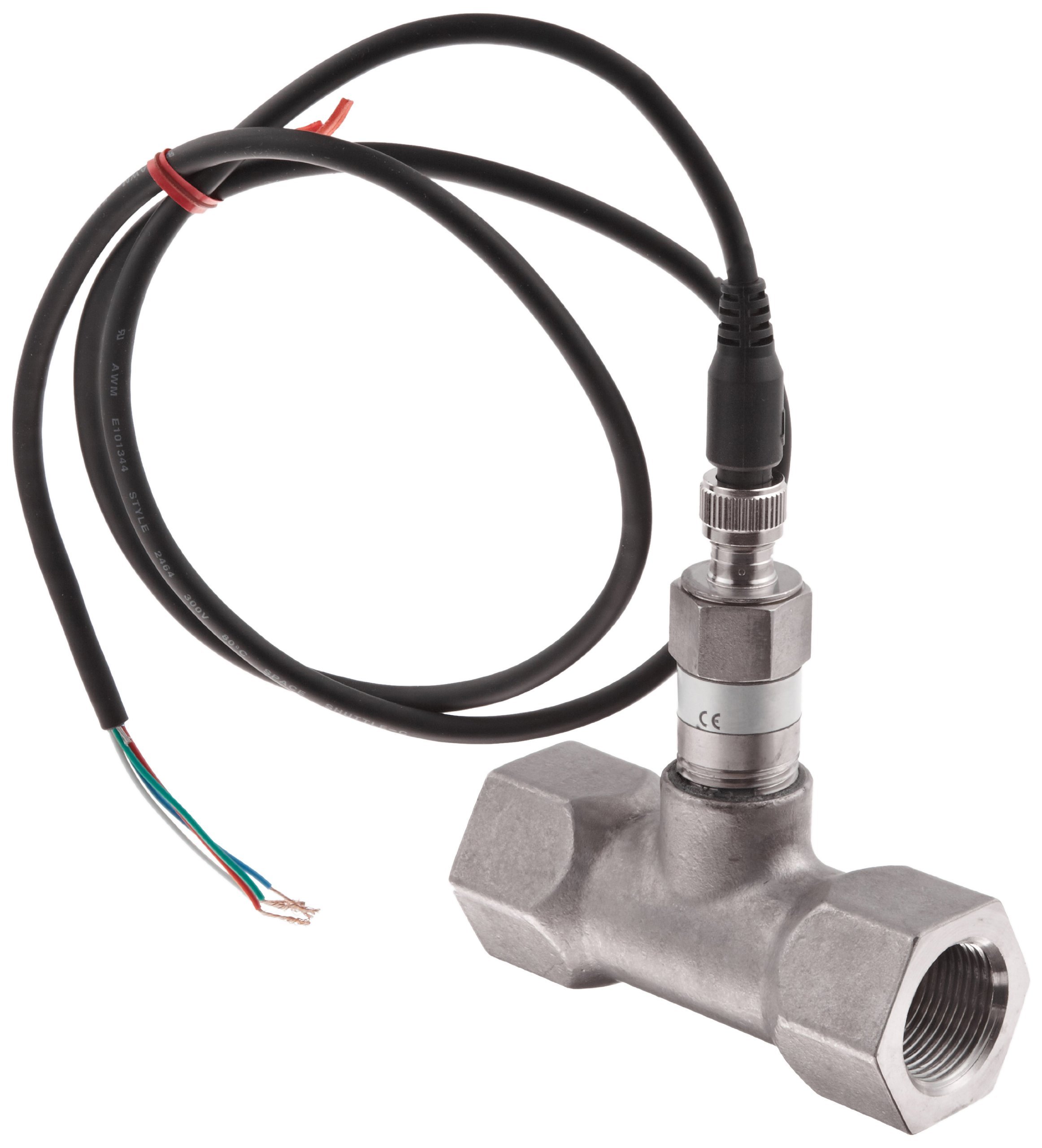 Gems Sensors FS-600 Series Stainless Steel 316 Flow Switch - Straight Thermal Dispersion, 0.97 GPM Flow Setting, 1