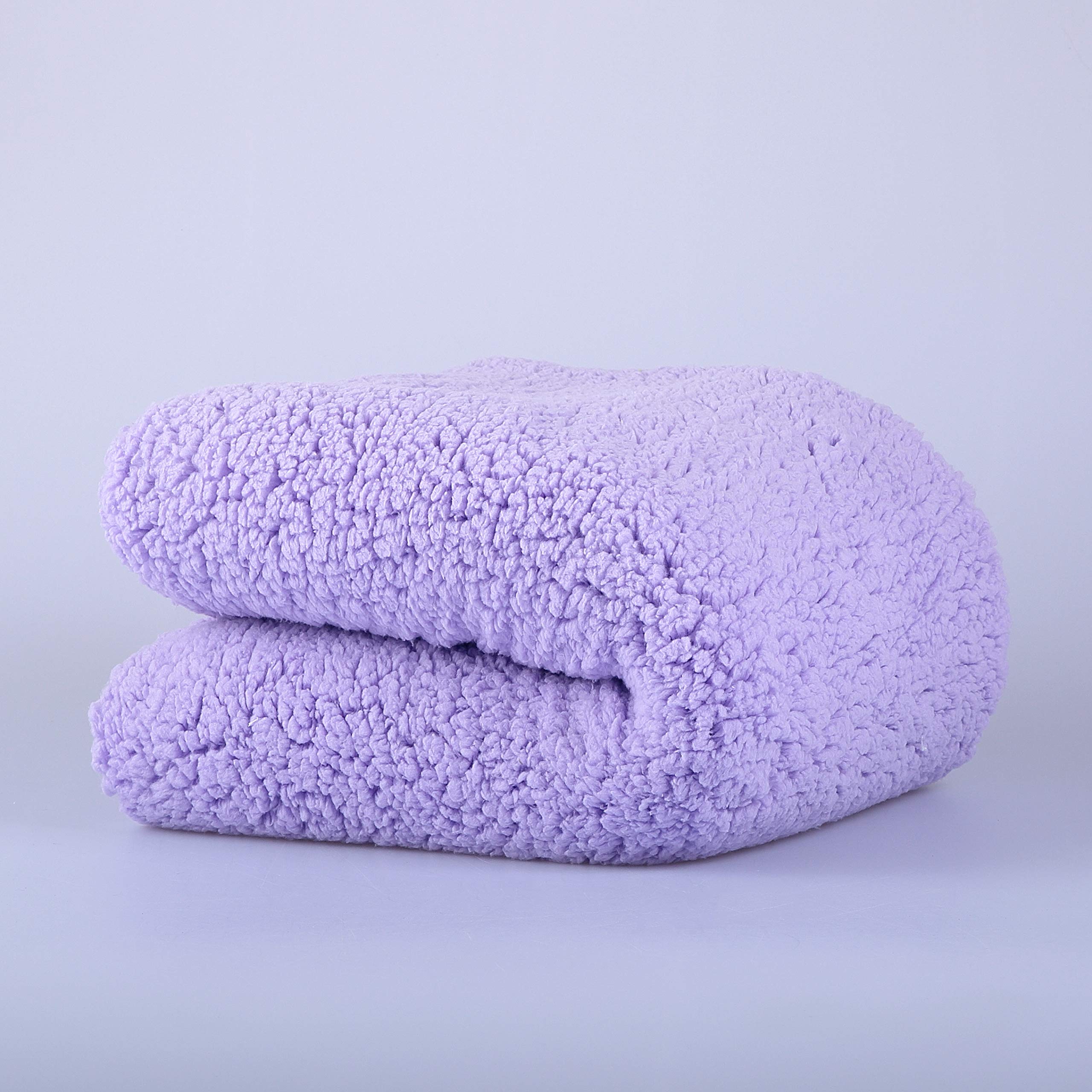 Reafort Ultra Soft Sherpa Body Pillow Cover with Zipper Closure - 21x54 Inches - Cozy Flannel-Like Fabric for Couch, Bed & Travel - Machine Washable - Lilac Color (Body Pillow Case for Adults & Kids)