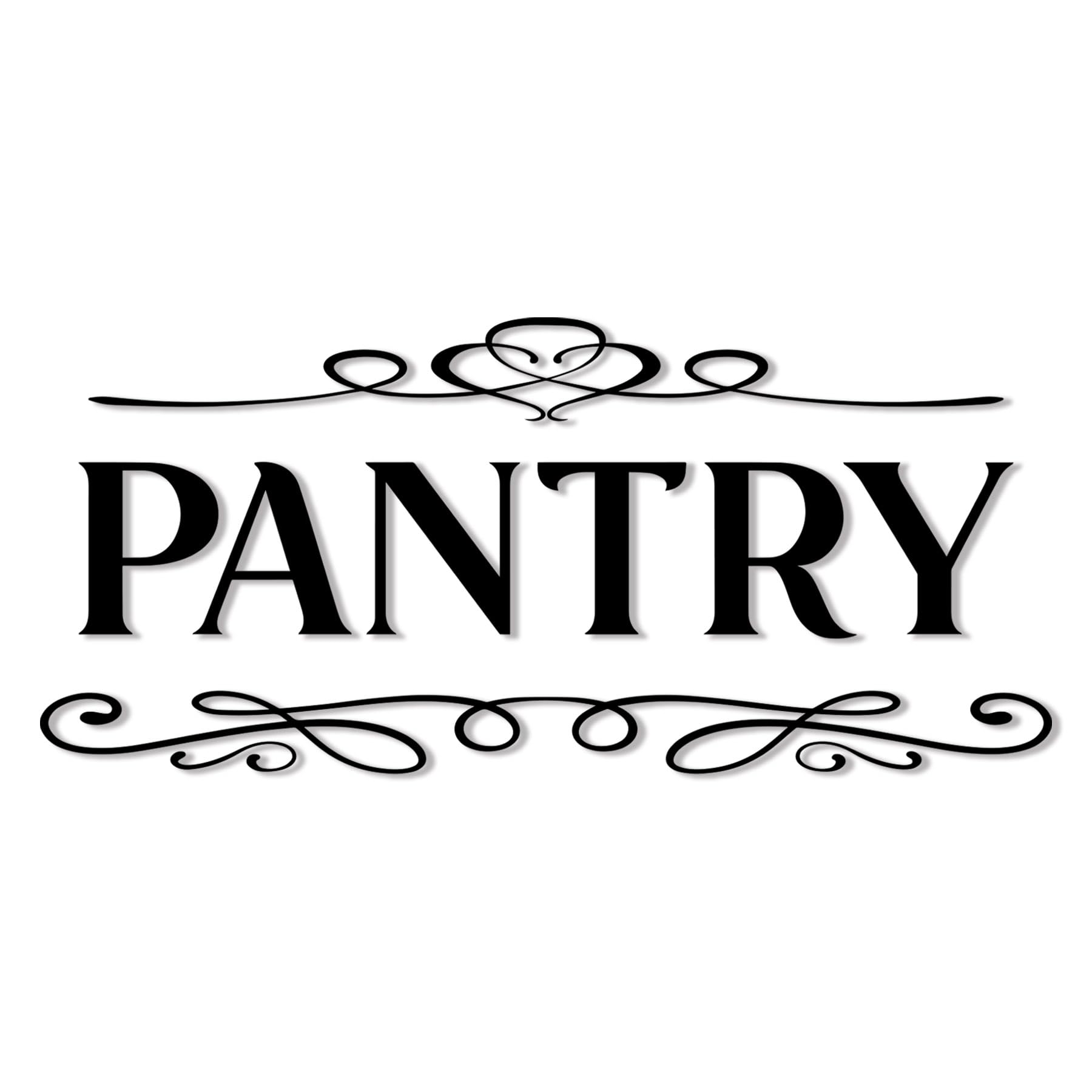 Pantry Vinyl Wall Decal - Removable Kitchen Door Sticker for Home Decor, Pantry Sign & Room Label - Perfect for Kitchen Organization & Pantry Door Decoration