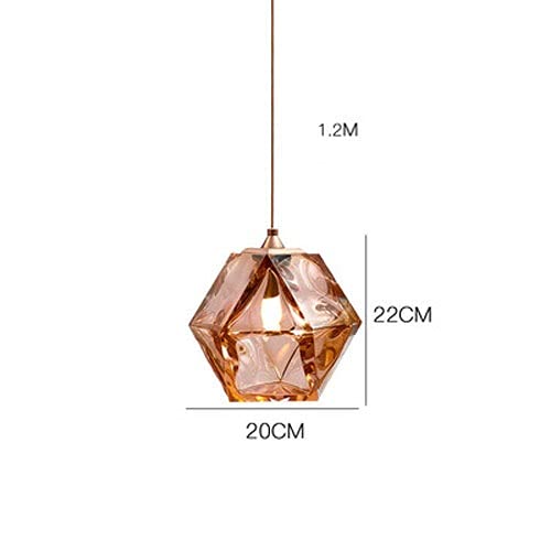 Nordic Mini Hanging Chandelier - Creative Glass Pendant Lighting Ceiling Lamp with E27 Base, Rose Gold Kitchen Island Light Fixture for Modern Dining Room & Living Room | Perfect for Home Decor, Restaurant Lighting, and Cozy Ambiance