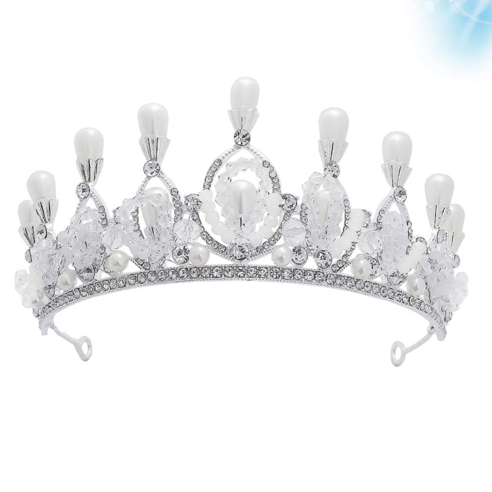 Beaupretty Princess Crystal Tiara Crown - Elegant Rhinestone Headband for Women, Prom, Wedding, Pageant & Party - Sparkling Hair Accessory for Brides, Queens & Special Occasions