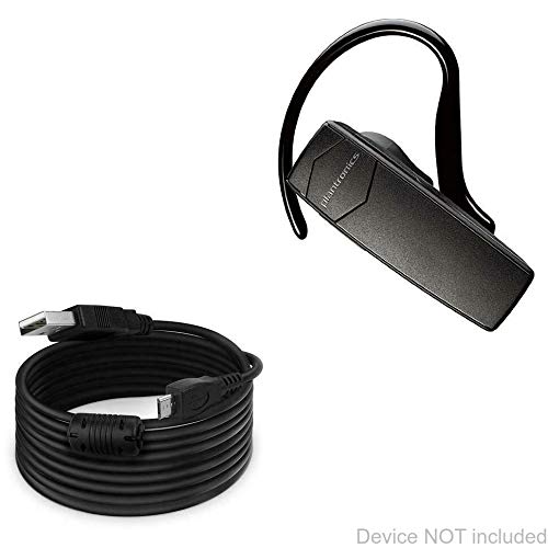 Plantronics Explorer 55 Charging Cable 15ft Extra Long - DirectSync Compatible Sync & Charge Cord - Durable Black USB Cable for Office, Travel, and Hands-Free Calling