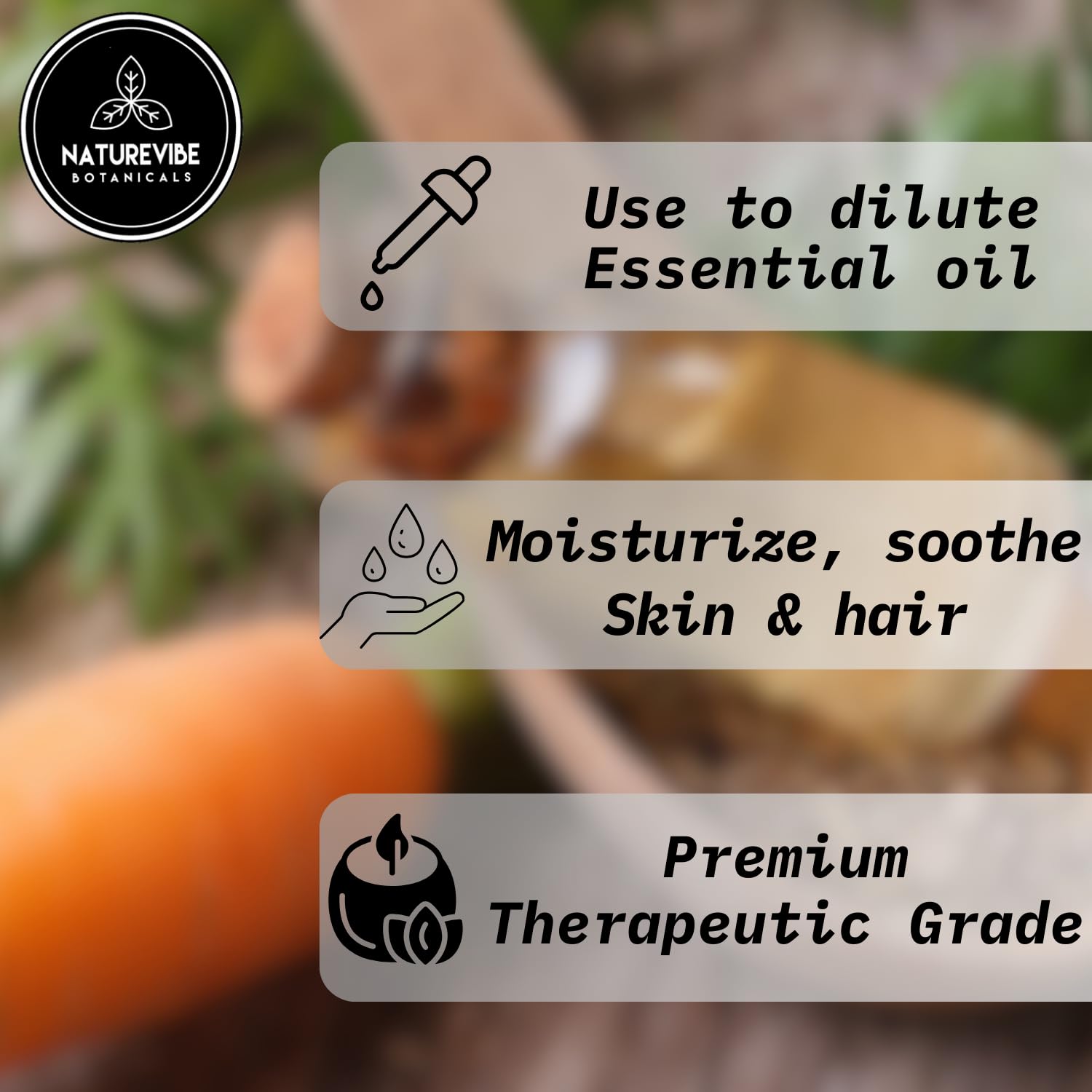 Naturevibe Botanicals Organic Mango Oil & Carrot Oil Combo - 32oz Each | Pure Cold-Pressed Carrier Oils for Hair Growth, Skin Care & Massage Therapy