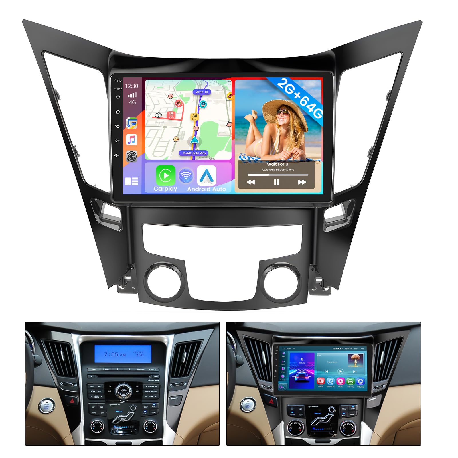 2+64GB Android 13 Car Stereo for Hyundai Sonata 2010-2015 | 9