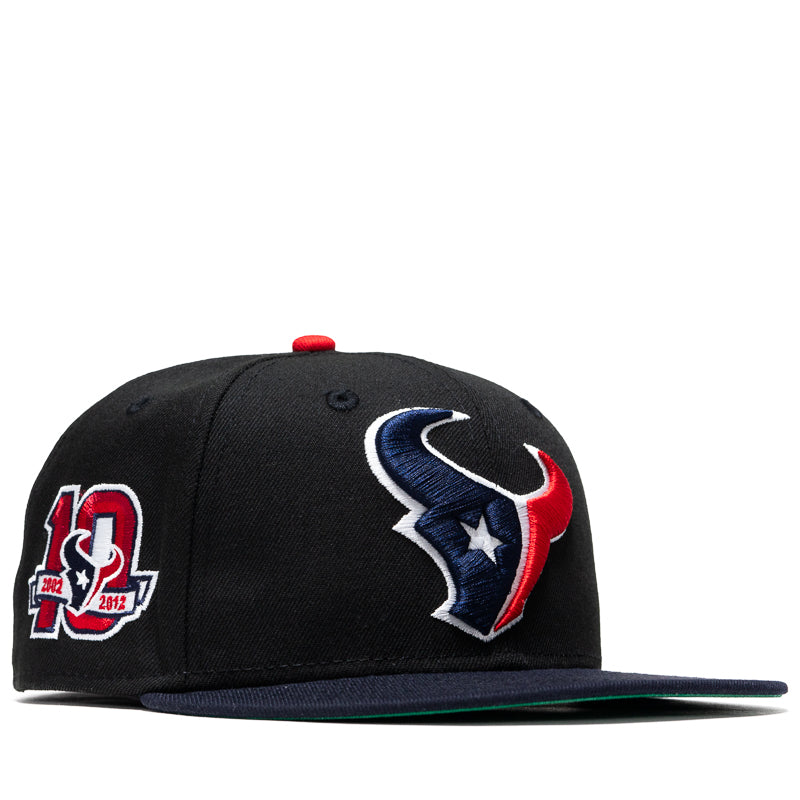New Era x Politics Houston Texans 59FIFTY Fitted Cap - Black/Navy - Official NFL Licensed Snapback Hat for Men - Perfect for Football Games, Sports Events & Streetwear Fashion