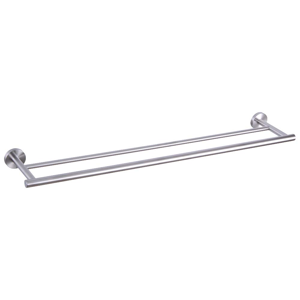 GERZWY 36-Inch Stainless Steel Double Towel Bar - Brushed Nickel Wall Mount Bathroom Towel Rack, Modern Style for Bathrooms, Spas & Guest Rooms