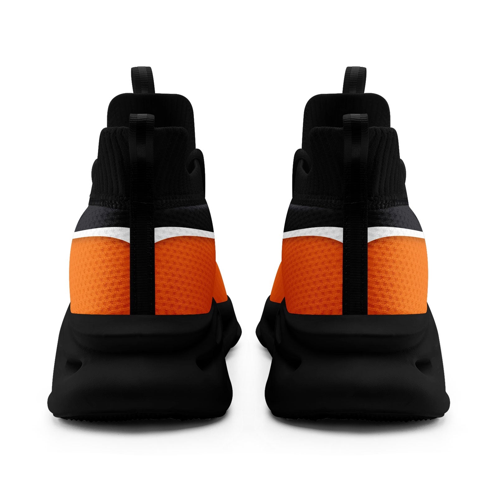 Custom Dark Gray & Orange Maxsoul Personalized Sneakers - Breathable Lightweight Running Shoes for Men & Women (Style FN030A E020011) - Perfect for Gym Workouts, Jogging & Casual Wear