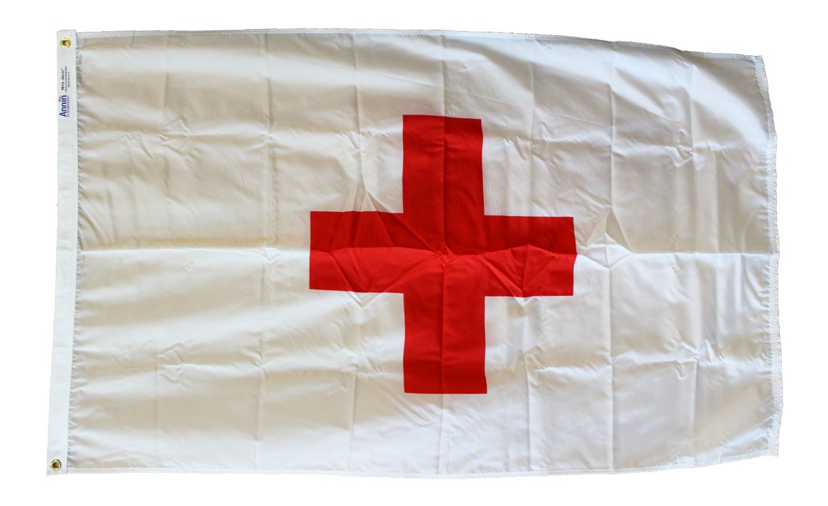 American Red Cross 3' x 5' Nylon Flag - Durable Outdoor & Indoor Display for Homes, Schools, and Events