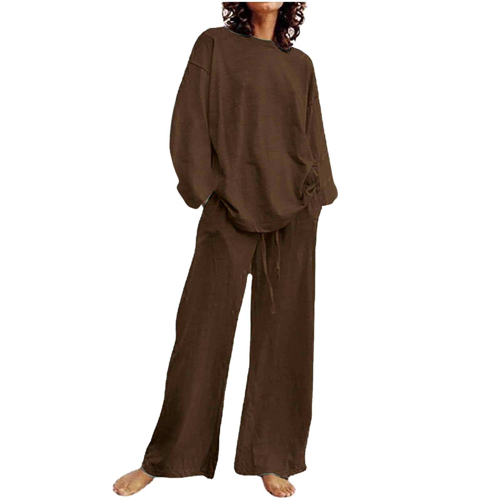 Oelaio Women's Summer Vacation Outfits - Satin 2 Piece Sets, Sexy Sweatsuits & Matching Clothes for Beach, Travel & Casual Wear