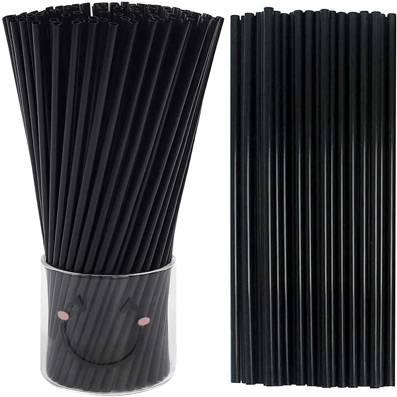 Tomnk 500pcs Disposable Plastic Straws 10.3 Inches - Bulk Drinking Straws for Tumblers, Iced Coffee, Smoothies & Parties | Perfect for Home, Office, Restaurants & Cafes