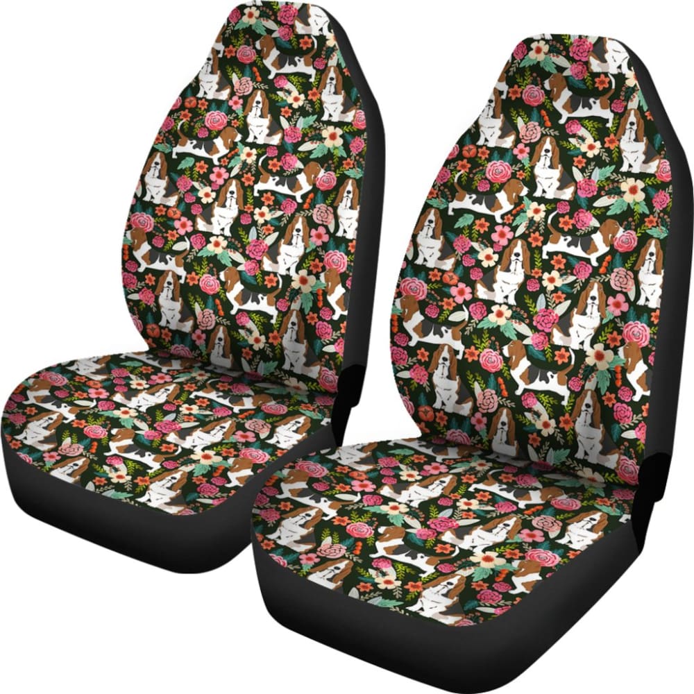 Funny Basset Hound Car Seat Covers - Waterproof Pet Seat Protector for Dogs - Perfect Gift for Dog Lovers (Use for Road Trips, Daily Commutes & Protecting Car Seats from Pet Hair)