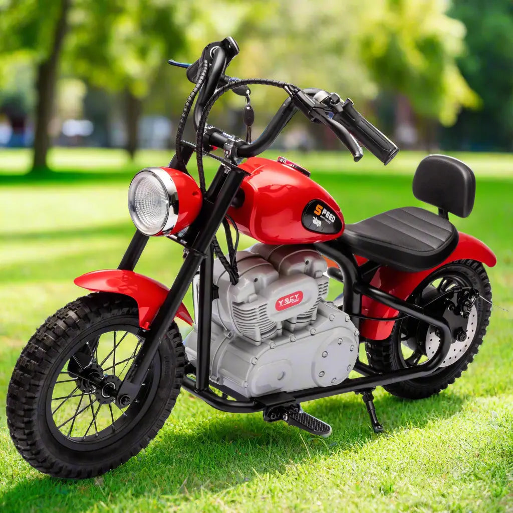 36V Freddo E Chopper Electric Motorcycle - 1 Seater with Leather Seat & Brushless Motor for Adults - Perfect for Urban Commuting & Leisure Rides