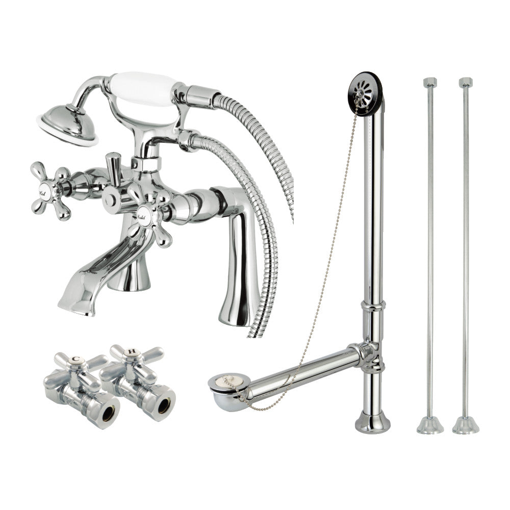 Kingston Brass CCK268ORB Vintage Deck Mount Clawfoot Tub Faucet Package