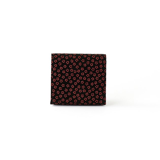 Premium Japanese Deerskin Leather Trifold Wallet with Urushi Lacquer - Cherry Blossom & Gray Black - Handmade in Japan - Perfect for Everyday Use & Luxury Gifts