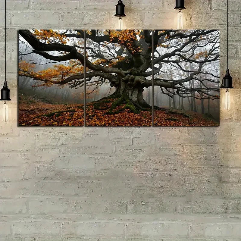 3-Piece Autumn Tree Wall Art Set - Framed Canvas Prints 40x60cm | High Quality Australian Made | Ready to Hang | Perfect for Living Room, Bedroom & Office Decor