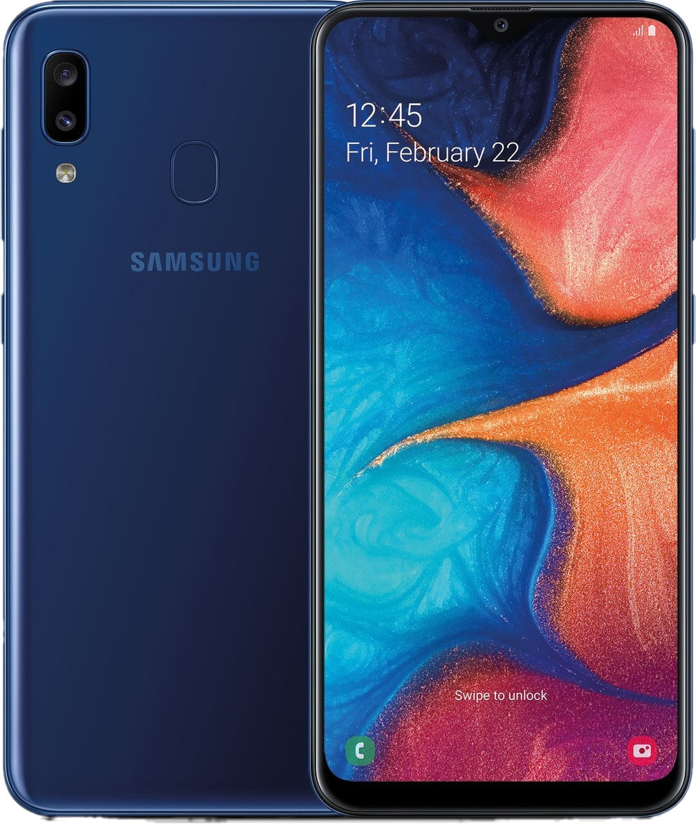 Samsung Galaxy A20 32GB Unlocked Smartphone - Blue (Compatible with T-Mobile) - Perfect for Streaming, Gaming & Social Media