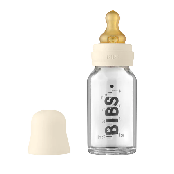 BIBS Premium Glass Baby Bottle - BPA-Free, Durable & Safe for Newborns & Infants - Perfect for Breastfeeding, Formula Feeding & On-the-Go Use