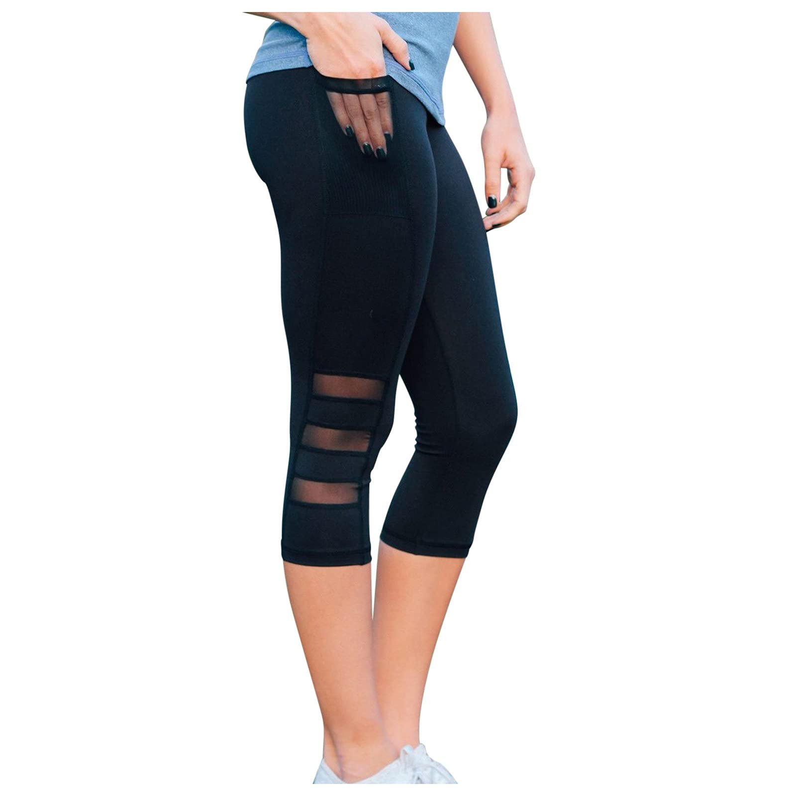 Women's Running Shorts with Mesh Side Panels & Pockets - 7-Point Stretch Sports Leggings for Yoga, Gym & Workout - Breathable High-Waisted Athletic Shorts for Women (Red) - Perfect for Running, Fitness Training & Active Lifestyle
