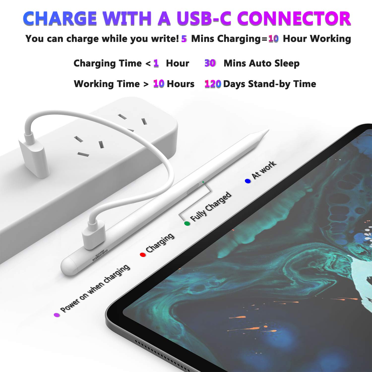 Premium Stylus Pen for iPad - Compatible with iPad Pro 11