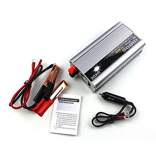 800W 24V DC to 110V AC Power Inverter with USB Ports - Car Voltage Converter for Laptops, Phones, Cameras | Portable Charger for Road Trips, Camping & Emergency Power Backup