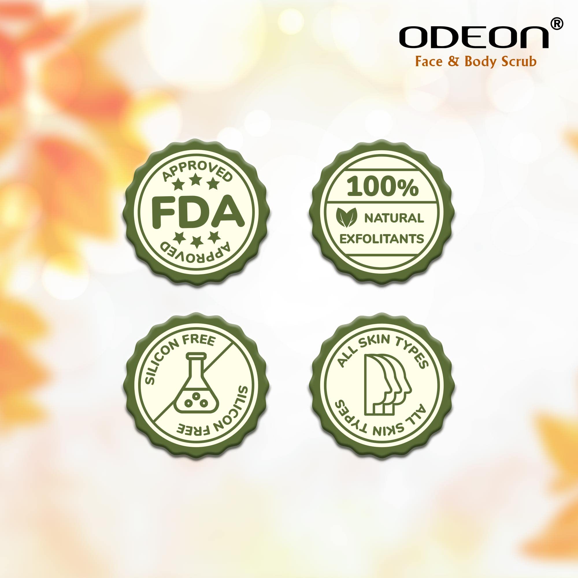 FREE ODEON Whitening Papaya Body Lotion 100ml & Apricot Almond Face Body Scrub 300ml Set | Natural Skin Nourishment for Dry Skin, Brightening & Exfoliating | Perfect for Daily Skincare Routine & Spa Day at Home
