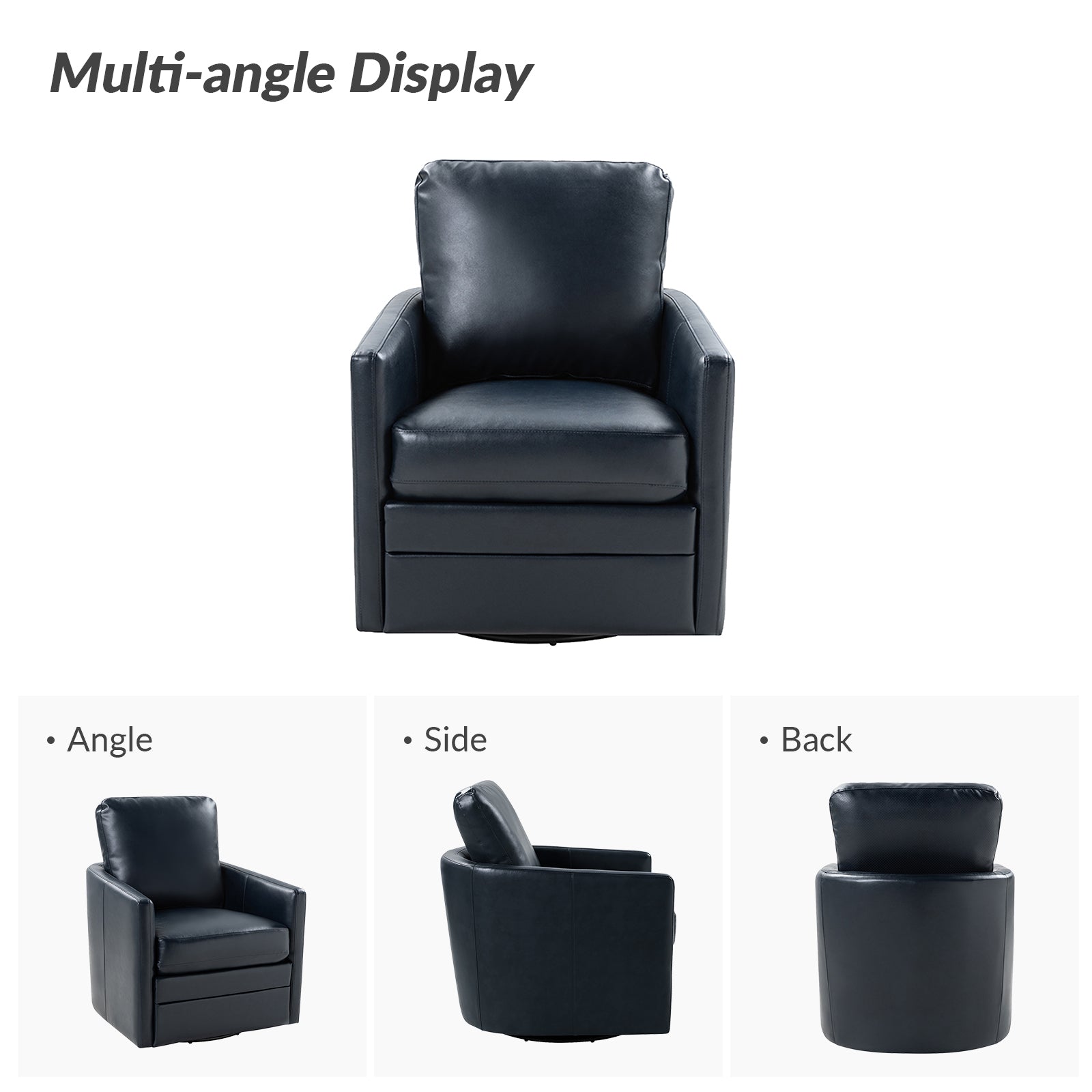 Aurora Swivel Chair - 360 Degree Rotating Modern Office Chair with Ergonomic Design for Home & Workspace Comfort