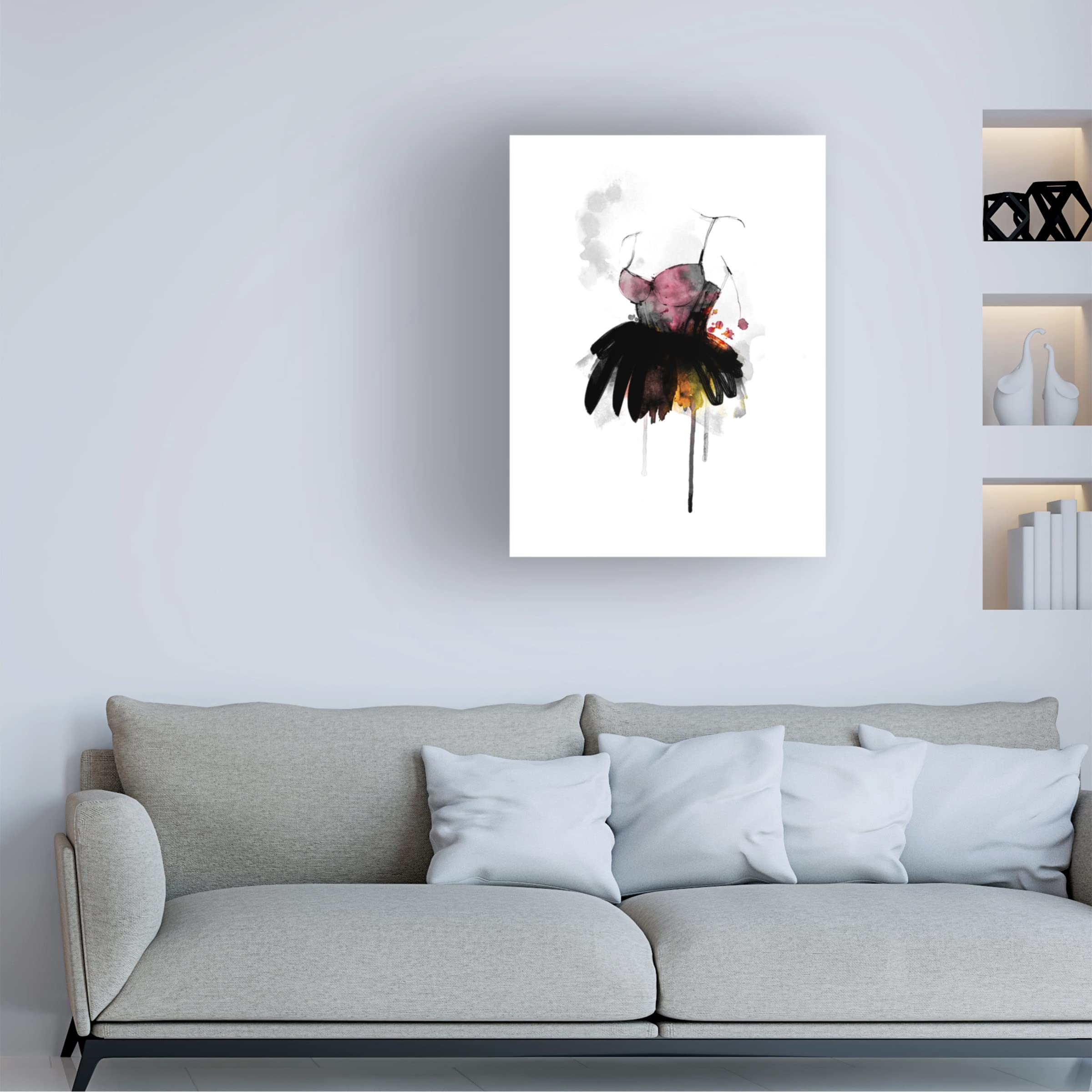 Trademark Fine Art 'The Dress' Canvas Wall Art by Lotta Larsdotter - Elegant Home Decor for Living Room, Bedroom & Office