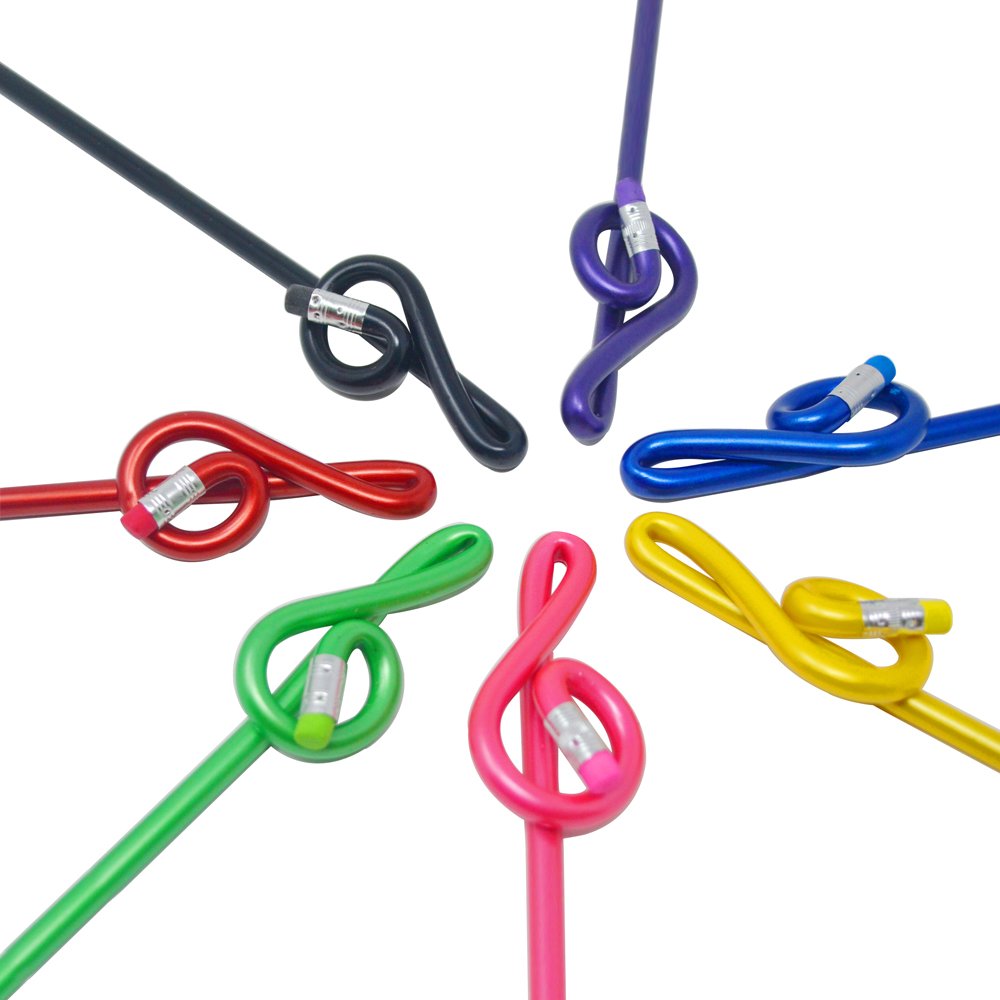 7-Pack Treble Clef Music Pencils - G Clef Musical Note Writing Pens for Students, Musicians & Artists - Perfect for Music Lessons, Composing & Creative Gift Ideas