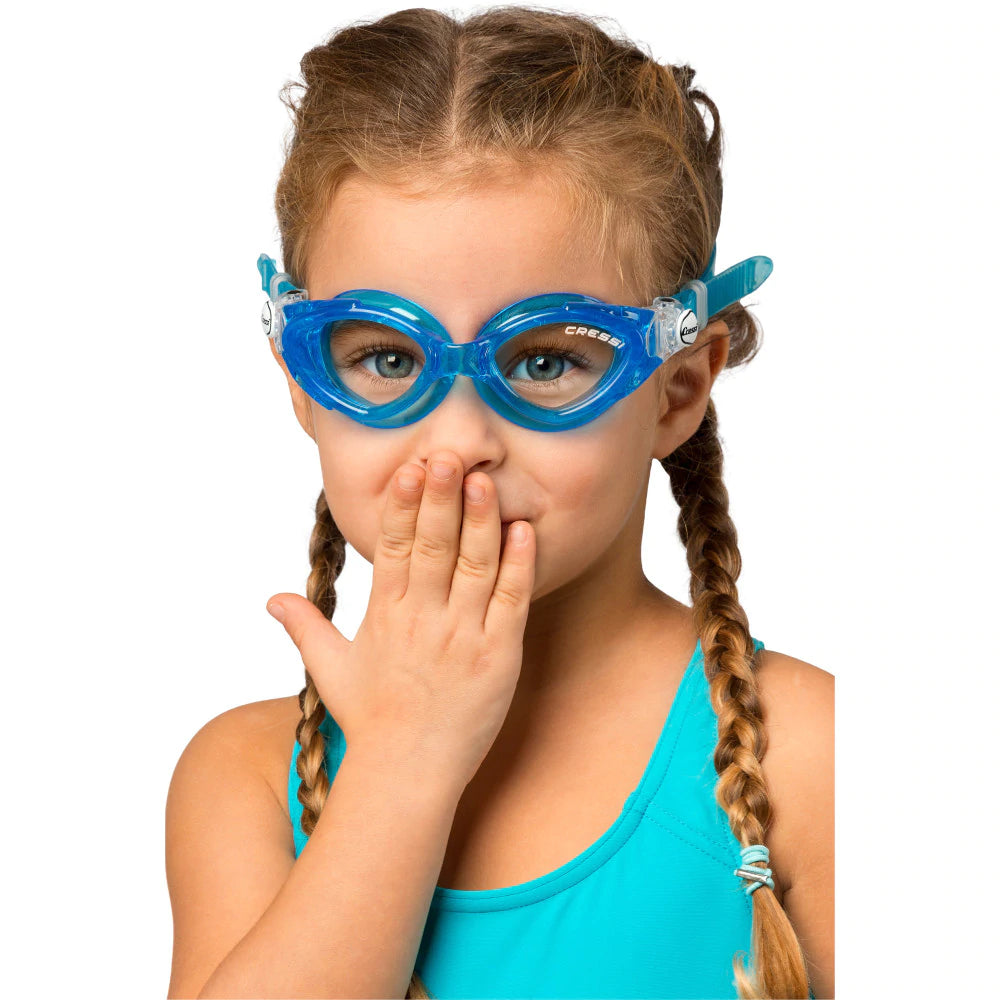 Cressi King Crab Light Blue Snorkeling Mask - Comfortable & Durable for Scuba Diving, Snorkeling, and Underwater Adventures