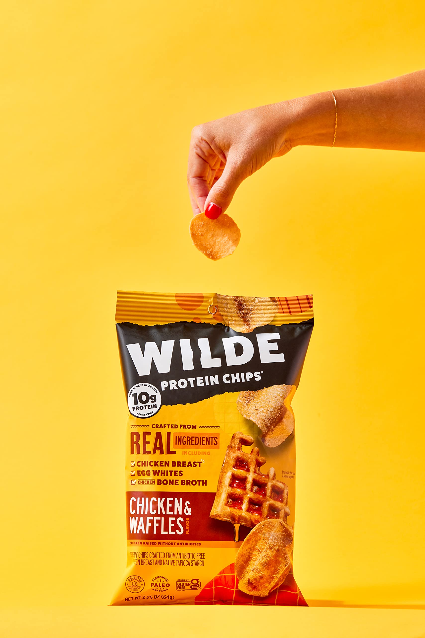 WILDE Protein Chips Variety Pack - Buffalo, Nashville Hot, Himalayan Pink Salt, Sea Salt & Vinegar | Thin & Crispy High Protein Snacks | Keto Friendly, Gluten Free | Made with Real Ingredients | 2.25oz Bags (8 Pack) | Perfect for Keto Diet, Office Snacking & Post-Workout Fuel