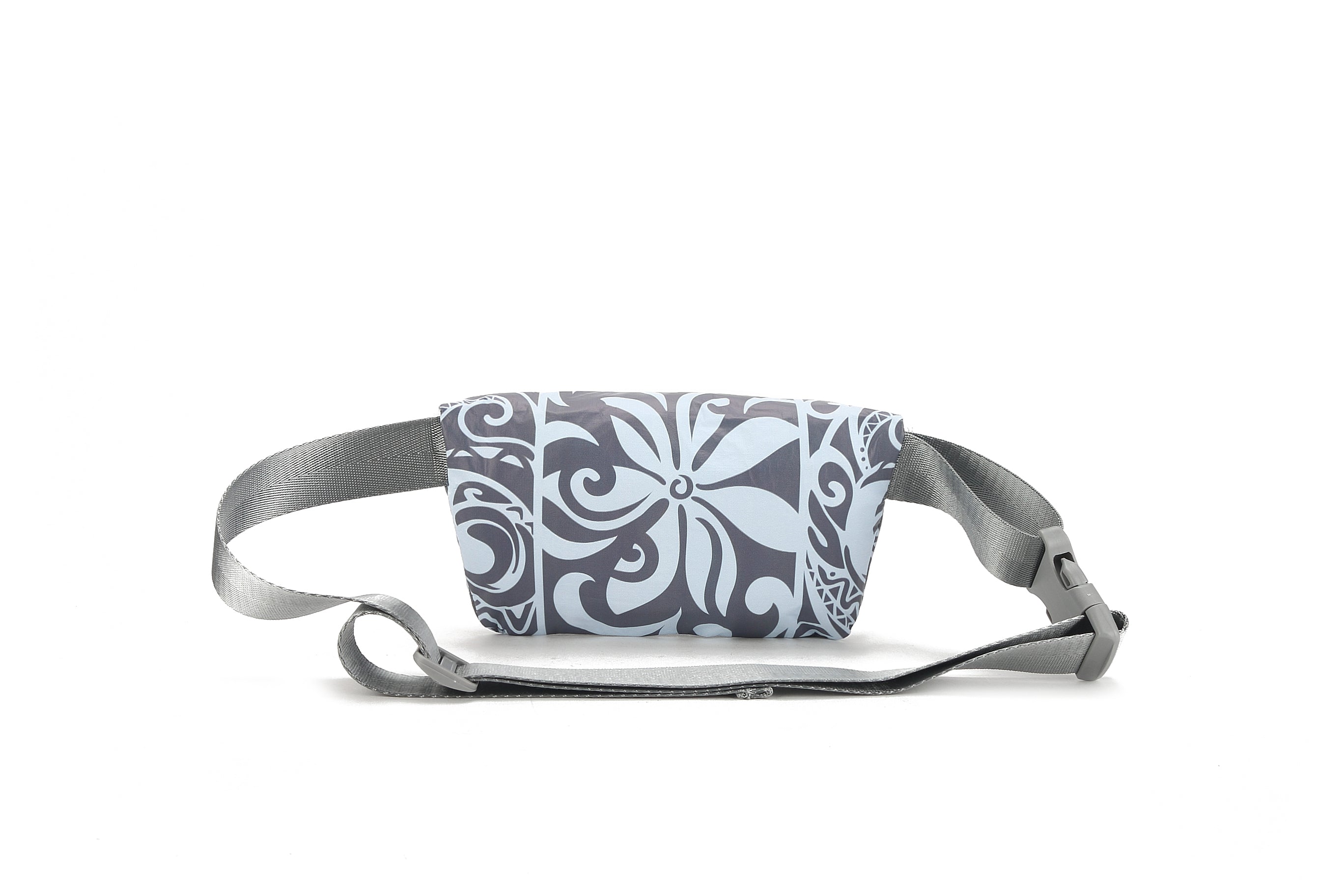 Trendy Fanny Pack Wai Wai Tapa Tiare in Teal - Perfect for Travel, Hiking, and Everyday Use