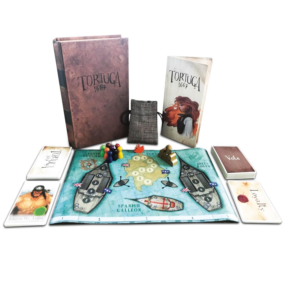 Lucky Duck Games Tortuga 1667 Pirate Strategy Board Game - Fun Family Game Night Adventure for Adults & Kids