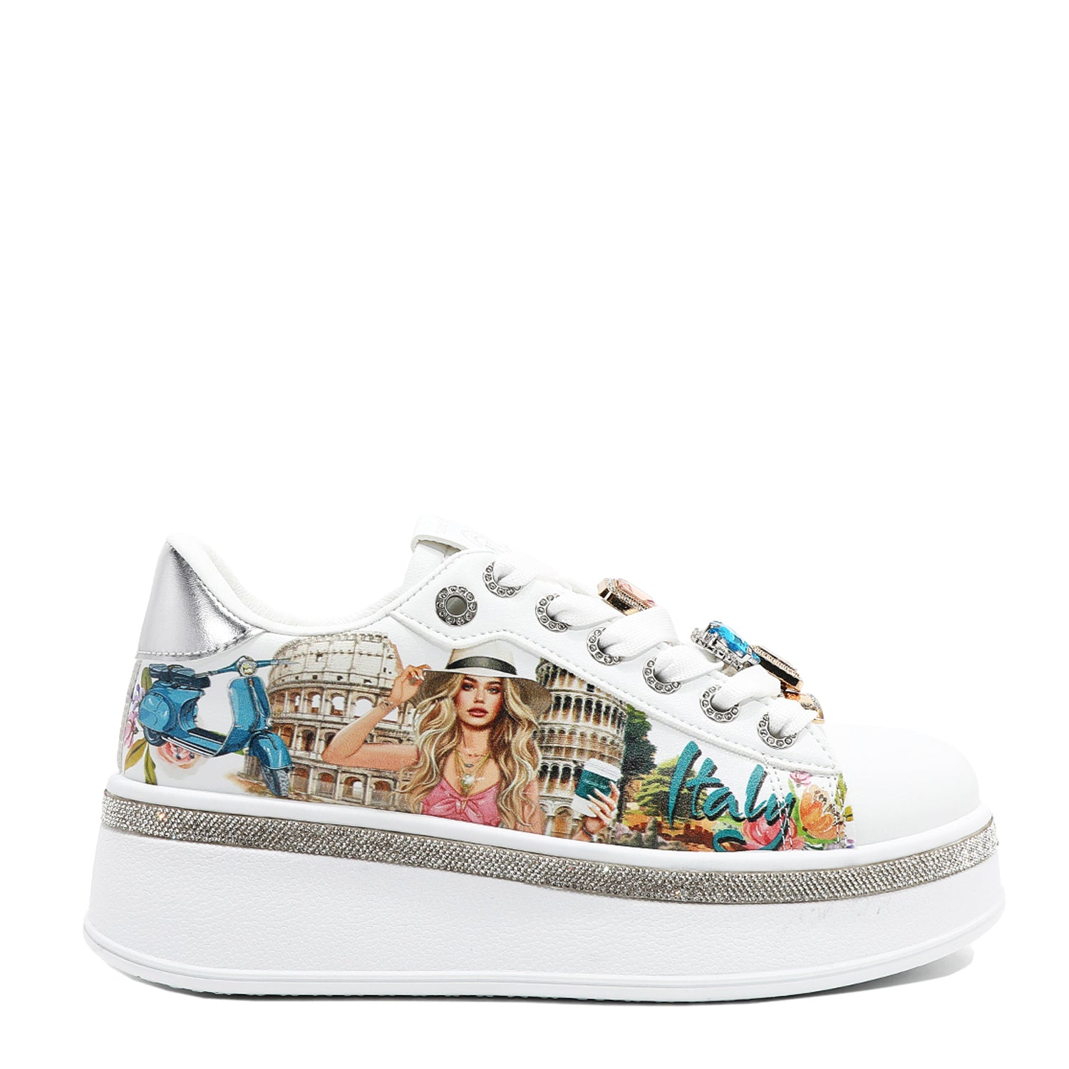 Sparkling Rhinestone Sneakers for Women - Trendy Fashion Shoes for Parties, Weddings & Night Out