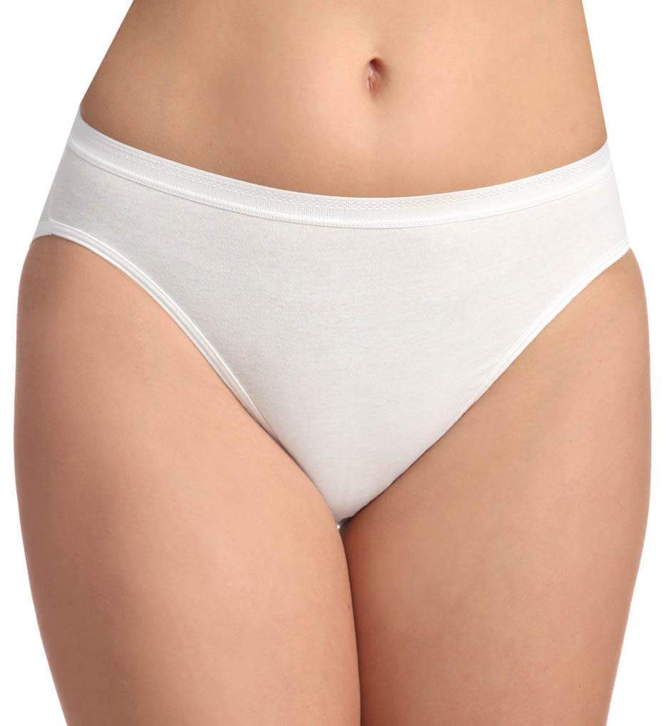 Fruit of the Loom Women's 3 Pack Cotton High Cut Briefs Underwear - Soft Comfortable Everyday Panties for Work, Sleep & Lounge