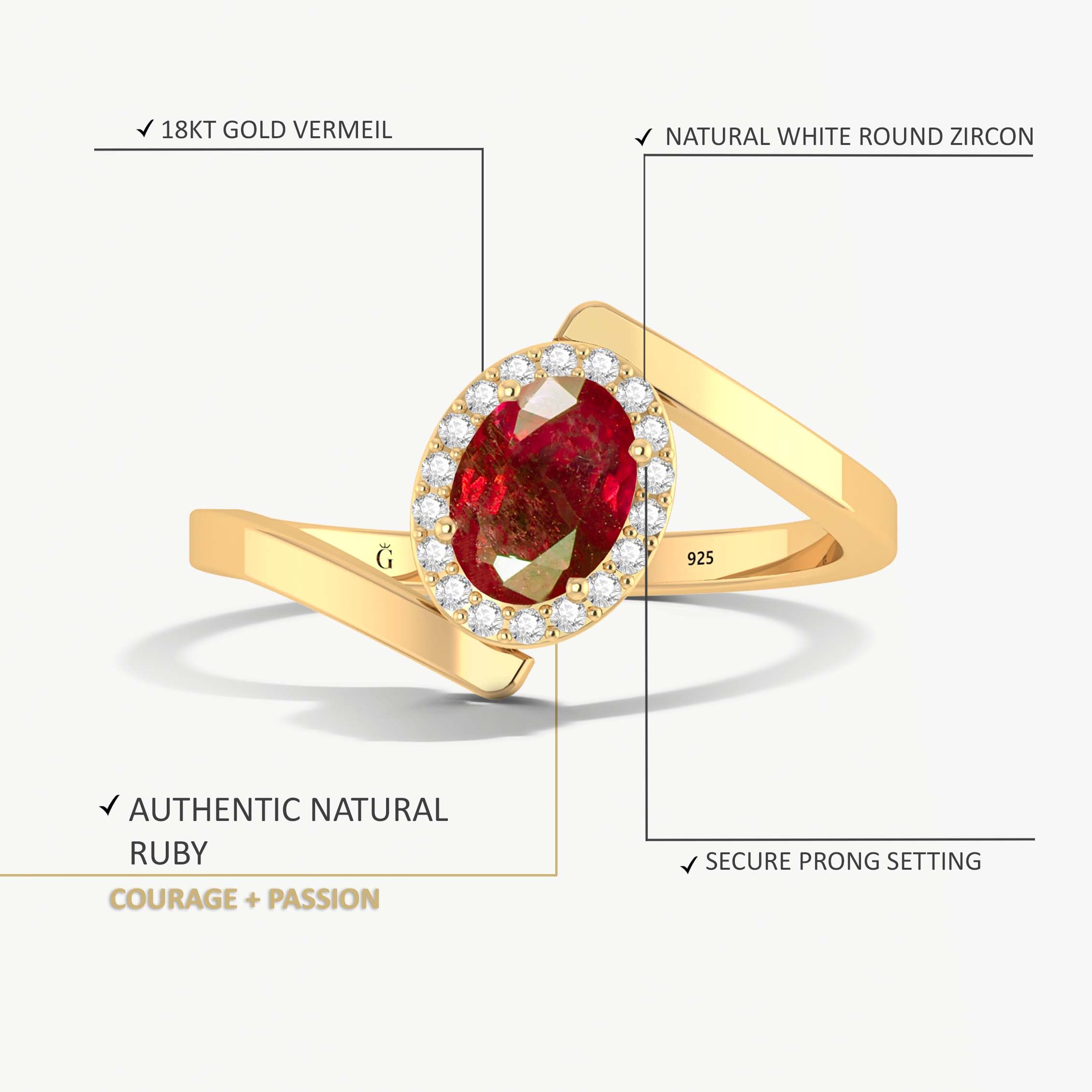 Exquisite Red Rose Ruby Oval Prong Set Engagement Ring for Women - Perfect for Proposals, Anniversaries & Romantic Gifts