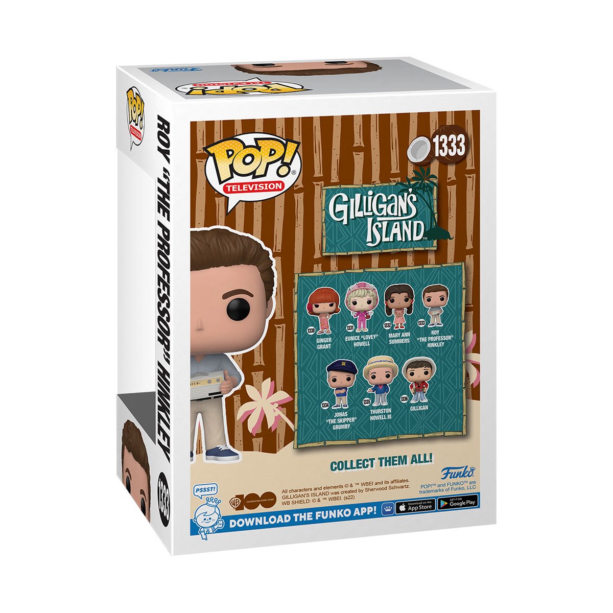 Gilligan's Island Roy 'The Professor' Hinkley Pop! Vinyl Figure #1333 - Funko Pop Collectible Toy for TV Show Fans, Perfect for Display & Gifts