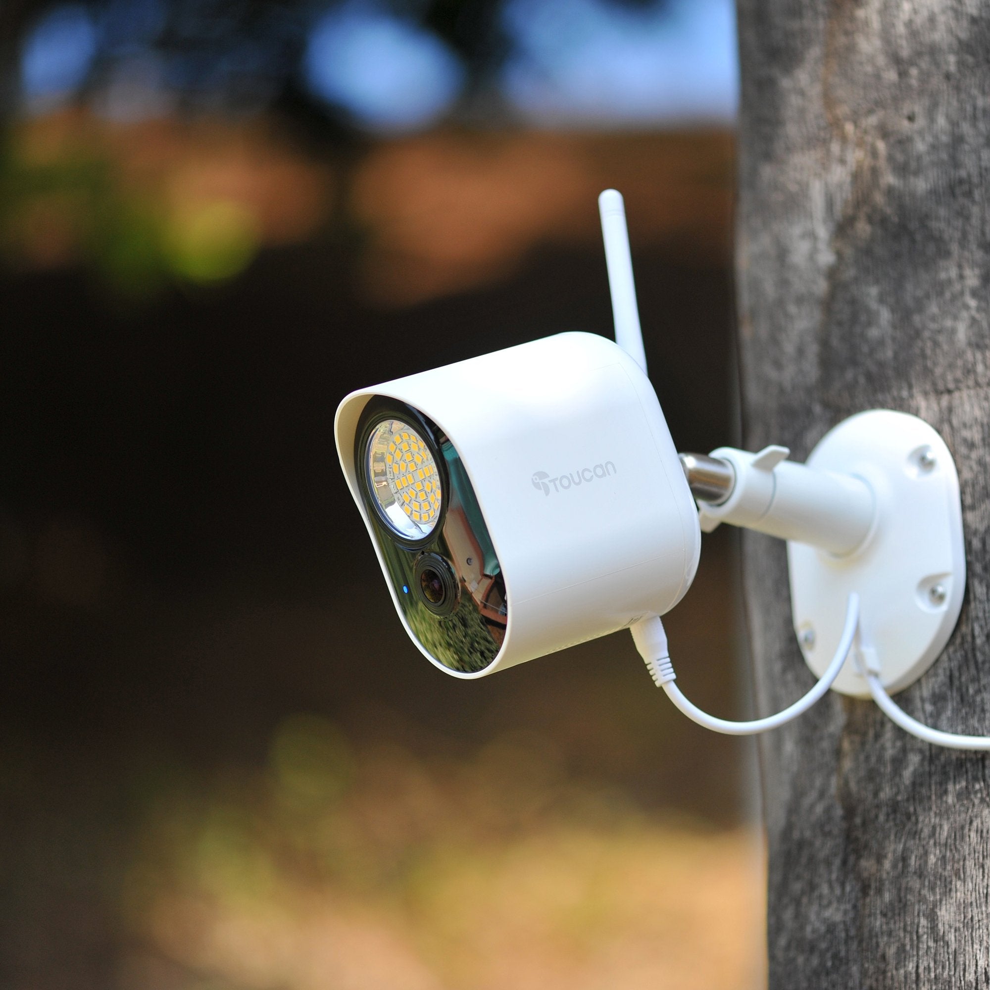 Toucan Security Floodlight Camera - Outdoor Motion-Activated LED Security Light with HD Night Vision & Two-Way Audio - Perfect for Home, Garage, Yard & Driveway Security