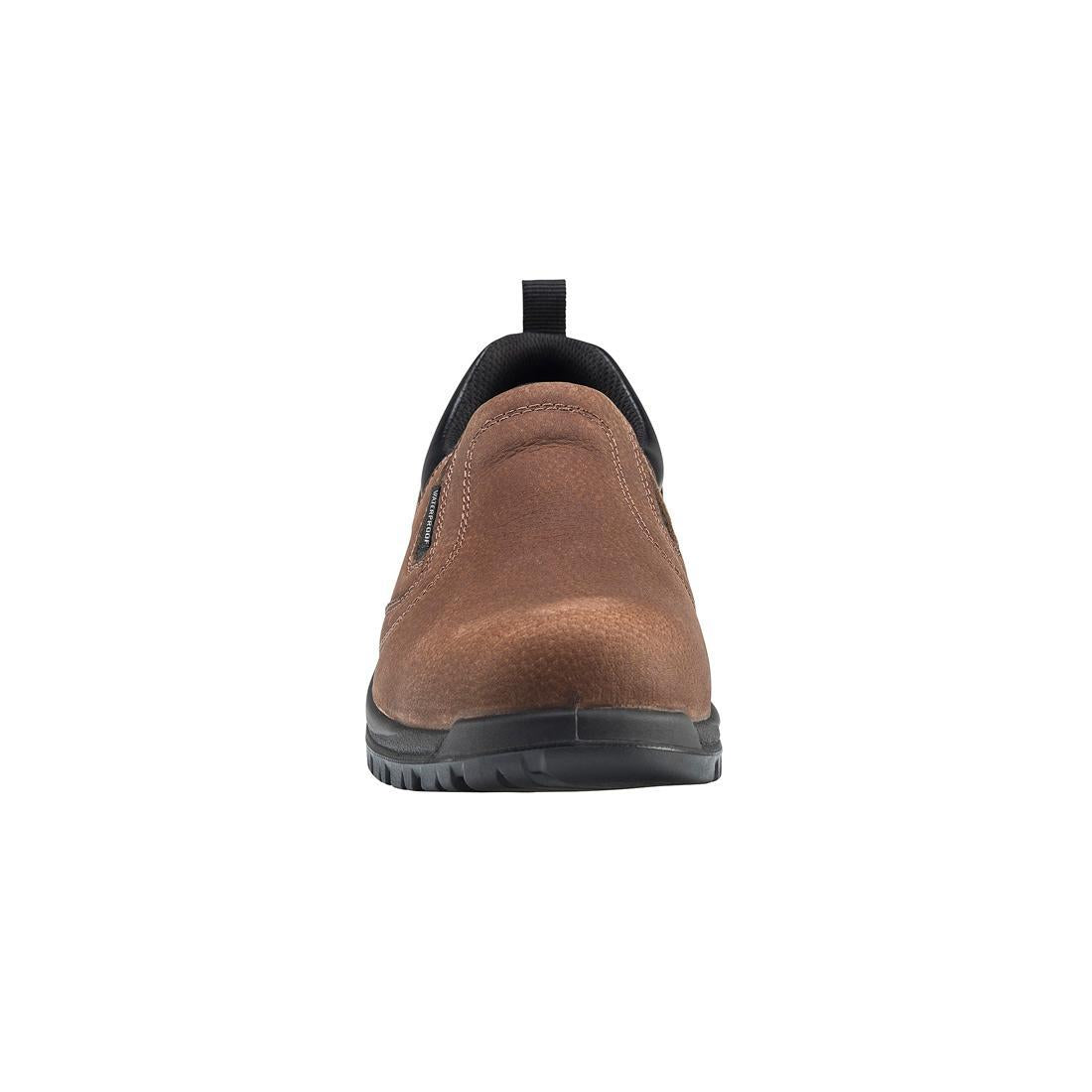 Foreman Waterproof Composite Toe Slip-On Work Shoes for Men - Brown | Comfortable & Durable Safety Shoes for Construction, Warehouse & Outdoor Work
