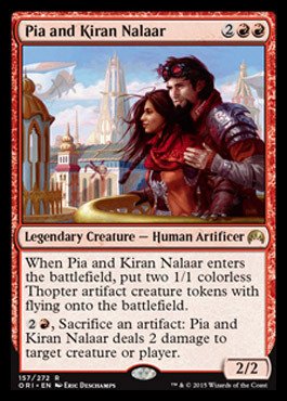 Magic The Gathering - Pia and Kiran Nalaar (157/272) - Origins Foil MTG Card - Rare Planeswalker Duo for Commander & Modern Decks - Perfect for Collectors and Competitive Play