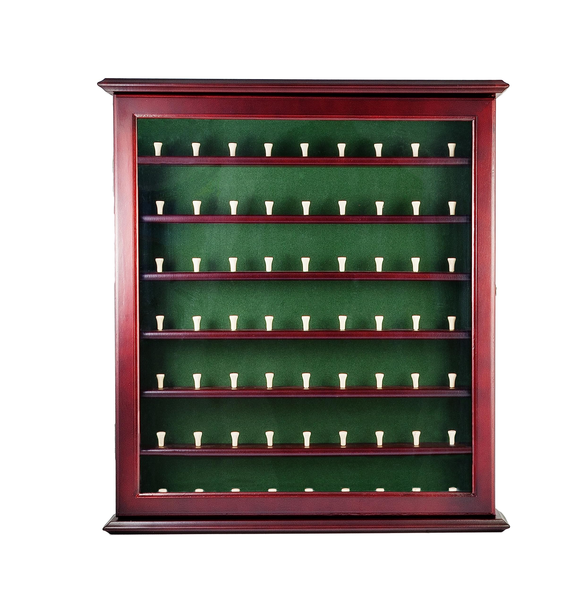 1936 Clubhouse Collection Executive Golf Ball Display Cabinet in Mahogany - Premium Golf Gifts for Men, Office Decor & Sports Memorabilia Display - Perfect for Home, Office or Golf Clubhouse Decor