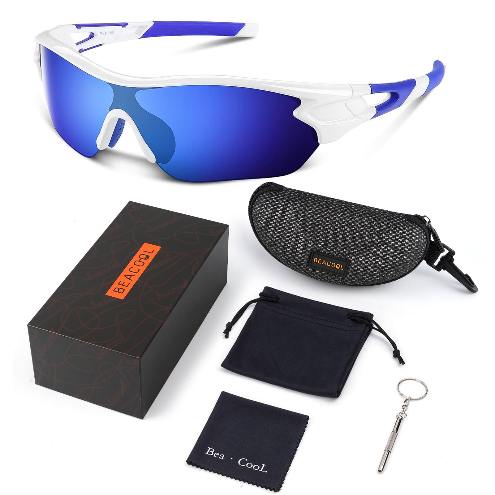 BEACOOL Polarized Sports Sunglasses for Men & Women - UV Protection, Lightweight & Shatterproof for Running, Cycling, Hiking - Trendy Outdoor Active Lifestyle Eyewear
